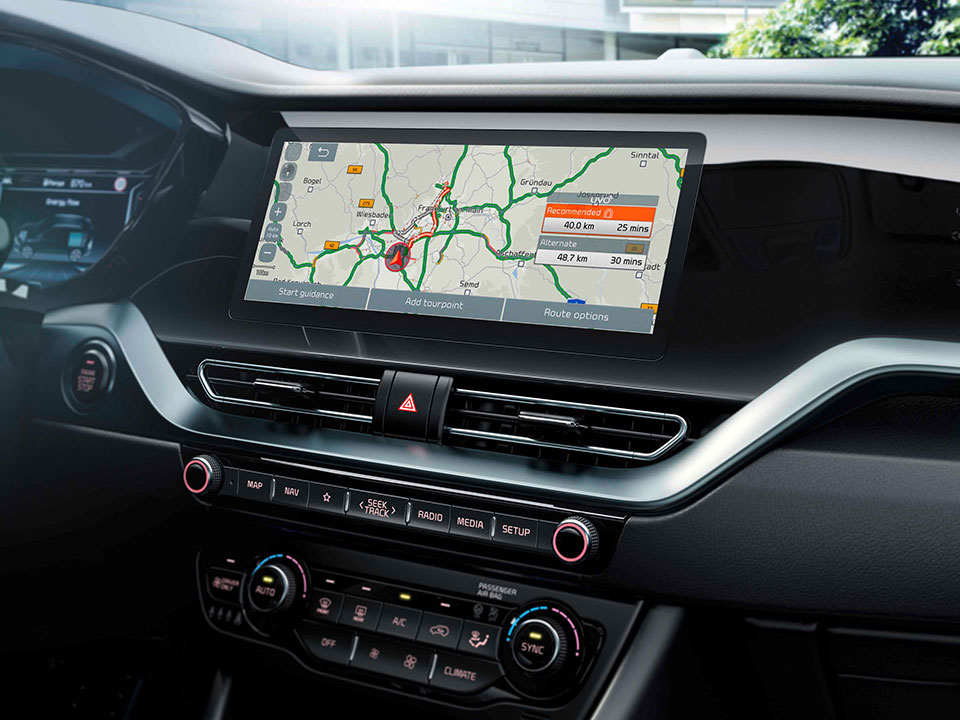 Nuova Kia Niro - navigatore con touch screen da 10.25"